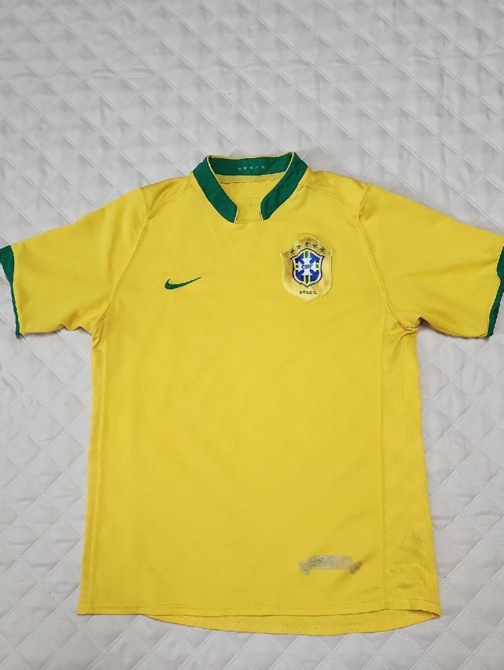 Brazil 2006 2008 Home Football Shirt Soccer Jersey Nike Medium